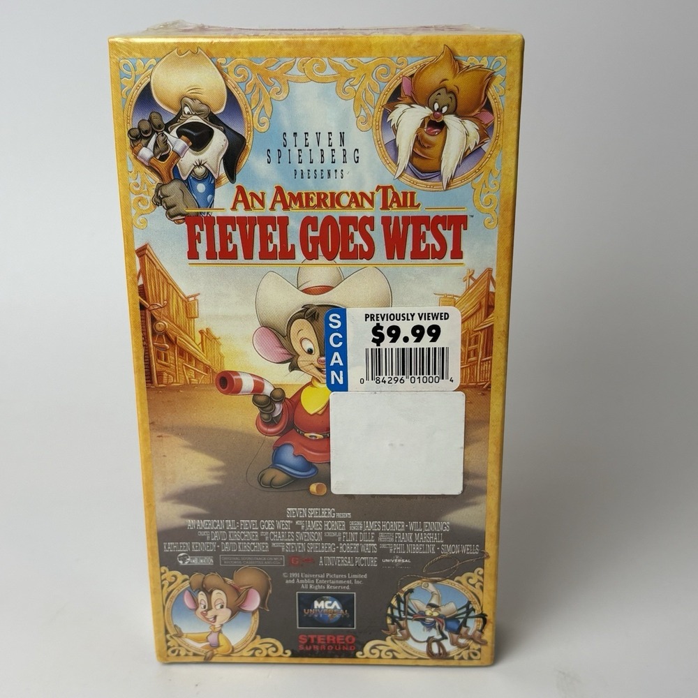 An American Tail: Fievel Goes West (VHS, 1991) Sealed 1992 Release MCA